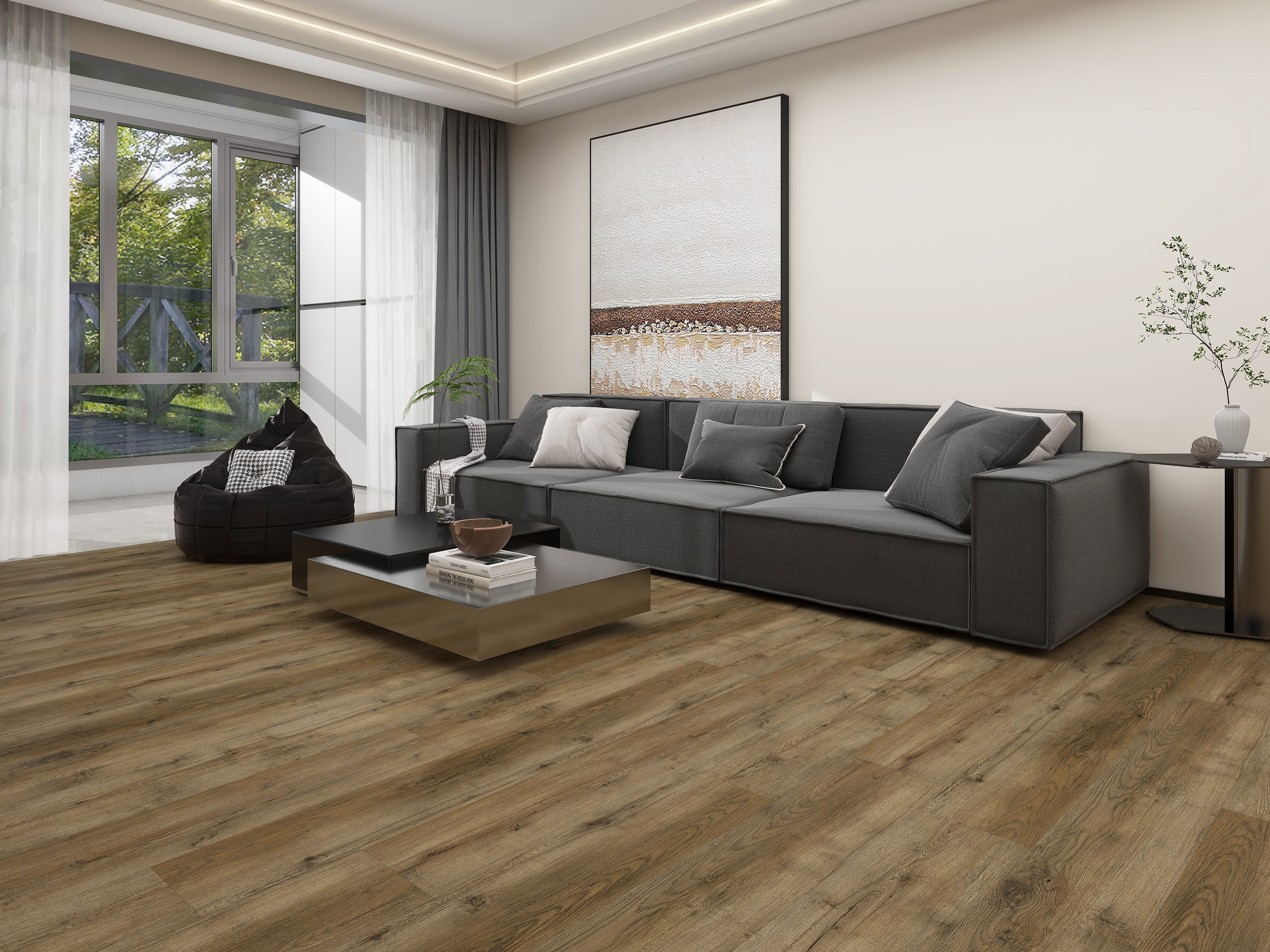 Luxury Vinyl - SmartDrop Elite 9 - Thornbark - Fuzion Flooring
